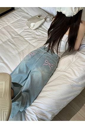 شلوار آبی زنانه پارچه Oldeys - کد 863180482
