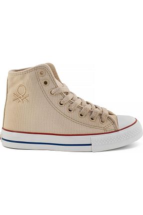 کفش اسنیکر بژ زنانه بند دار United Colors of Benetton - کد 863175040