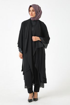 کلاه و ابایا مشکی زنانه بافتنی Setrms - کد 863263732