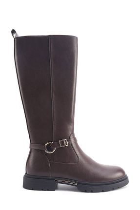 چکمه قهوه ای زنانه چرم مصنوعی Nine West - کد 863276057