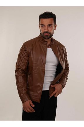 کاپشن قهوه ای مردانه رگولار SCSARVİN - کد 863318056