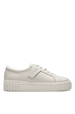 کفش اسنیکر سفید زنانه بند دار CLARKS - کد 863283173