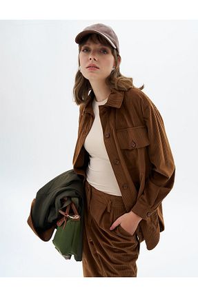 ست بالاتنه و پائین تنه حجاب قهوه ای زنانه رگولار Kayra - کد 863288127