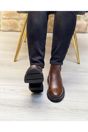 بوت / نیم بوت قهوه ای مردانه چرم خالص ByItallanoshoes - کد 475923719