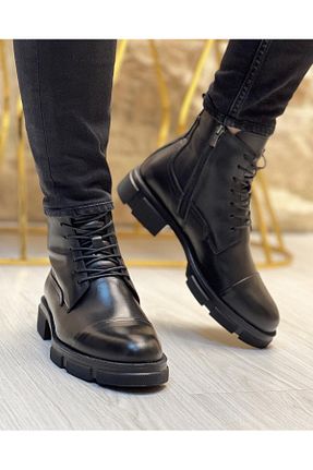 بوت / نیم بوت مشکی مردانه چرم خالص ByItallanoshoes - کد 455228849