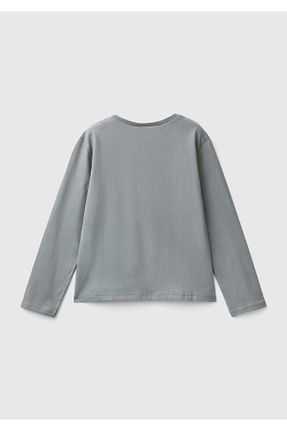 تیشرت طوسی بچه گانه رگولار United Colors of Benetton - کد 863338909