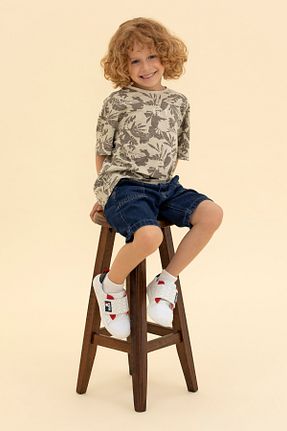 تیشرت بژ بچه گانه اورسایز U.S. Polo Assn. - کد 835029389