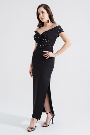 لباس مجلسی و فارغ التحصیلی مشکی زنانه مخلوط پلی استر Lafaba - کد 815036015