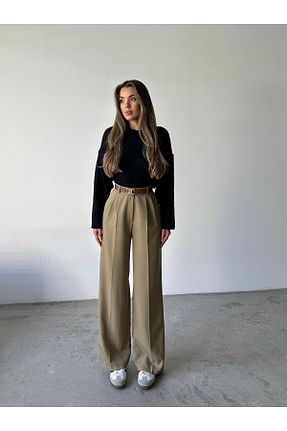 شلوار خاکی زنانه پنبه ای mydukkan.co - کد 833262781