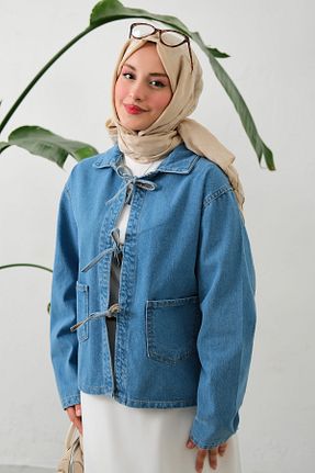 کت آبی زنانه اورسایز lurex moda - کد 861952752