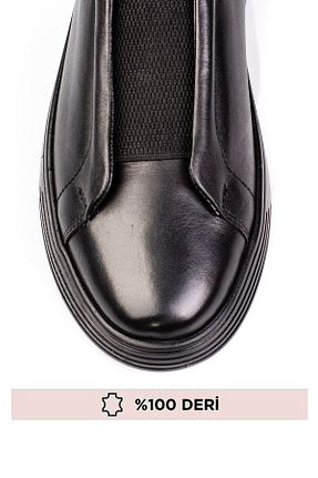 کفش کژوال مشکی مردانه چرم خالص maximoda - کد 863347639