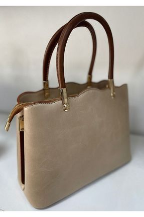 کیف دستی قهوه ای زنانه ابعاد بزرگ ÇANTA - کد 863351078