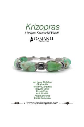 دستبند جواهر سبز زنانه سنگ طبیعی OSMANLI DOĞAL TAŞ - کد 819061934