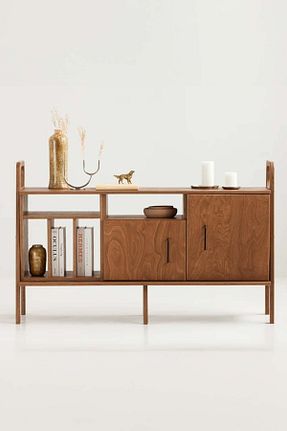 کنسول فیروزه ای چوب Woodesk - کد 863344987