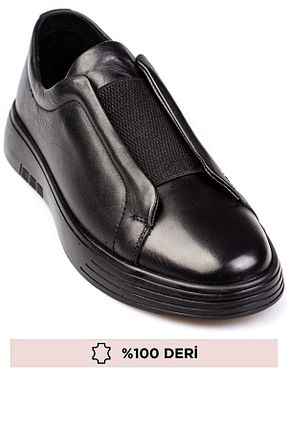 کفش کژوال مشکی مردانه چرم خالص maximoda - کد 863347639