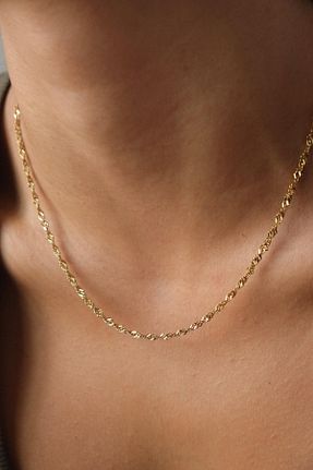 گردنبند استیل ( فولاد ) طلائی زنانه استیل ضد زنگ ByFlorya Jewelry - کد 853796035