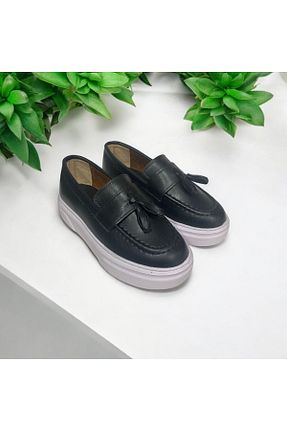 کفش لوفر مشکی بچه گانه چرم مصنوعی ELLO SHOES - کد 863350564
