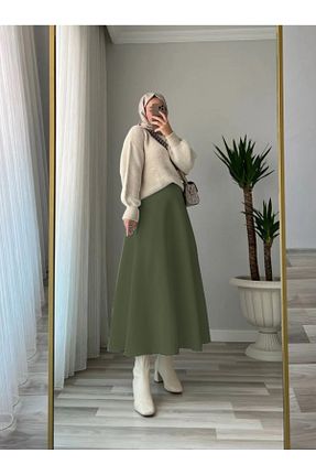 دامن حجاب خاکی زنانه کلوش Newness Fashion Forwoard - کد 863348576