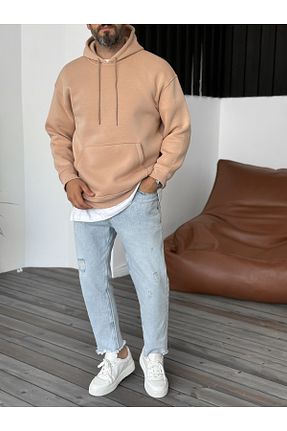 سوئیشرت قهوه ای مردانه ساده BYBASICMAN - کد 863351135