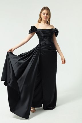 لباس مجلسی و فارغ التحصیلی مشکی زنانه پلی استر Lafaba - کد 323525553