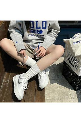 کفش اسنیکر سفید زنانه بند دار Nike - کد 758346666
