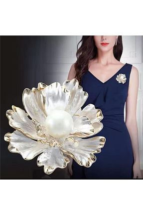 سنجاق سینه زرشکی زنانه فلزی Pelin Aksesuar - کد 863361514
