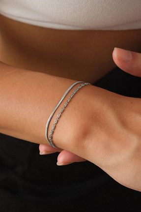 دستبند استیل (فولاد) زنانه استیل ضد زنگ ByFlorya Jewelry - کد 863361632