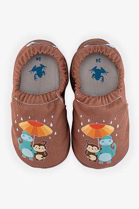 پاپوش قهوه ای بچه گانه پارچه ای HOPFRÖG - کد 224302084