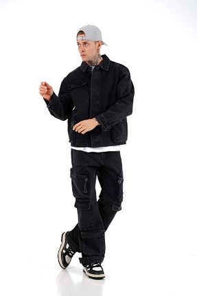 ست بالاتنه و پائین تنه مشکی مردانه بافتنی İkao - کد 863380026