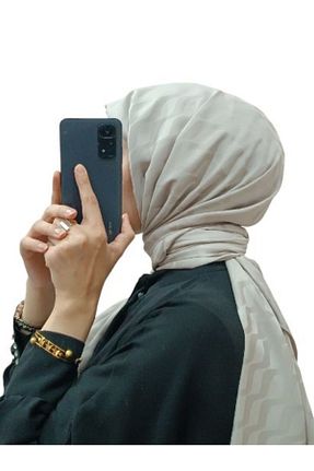 شال قهوه ای زنانه پنبه پلی استر LOSYANA - کد 859087697