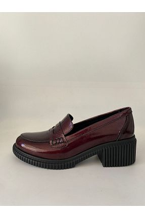 کفش کژوال زرشکی زنانه چرم خالص ALBİNİ - کد 863369264
