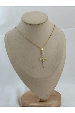 گردنبند استیل ( فولاد ) طلائی زنانه استیل (فولاد) Jerie - کد 856774042