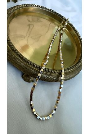 گردنبند جواهر رنگی زنانه برنجی Jerie - کد 709983773