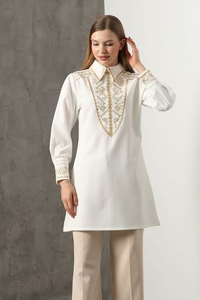 لباس سفید زنانه بافتنی TRENDBUTİKOFFİCİAL - کد 863397473