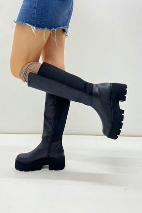 چکمه مشکی زنانه چرم مصنوعی inizio - کد 845609246