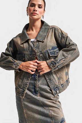 کت قهوه ای زنانه گشاد its basic - کد 863399375