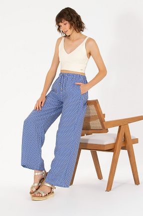 شلوار آبی زنانه پارچه U.S. Polo Assn. - کد 835460805