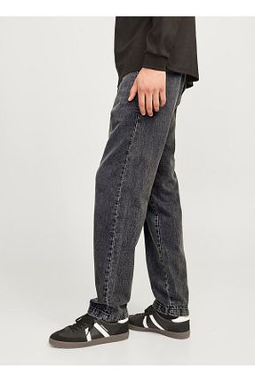 شلوار جین مشکی مردانه پاچه لوله تفنگی Jack & Jones - کد 863398684