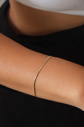 دستبند استیل (فولاد) طلائی زنانه استیل ضد زنگ ByFlorya Jewelry - کد 863399251