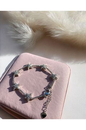 دستبند استیل (فولاد) زنانه سنک زیرکون FLORAS JEWELRY - کد 863416909