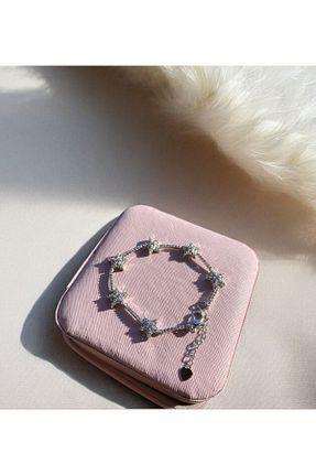 دستبند استیل (فولاد) زنانه سنک زیرکون FLORAS JEWELRY - کد 863416909