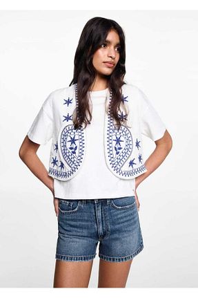 شلوارک و برمودا آبی زنانه پارچه MANGO Teen - کد 836631309