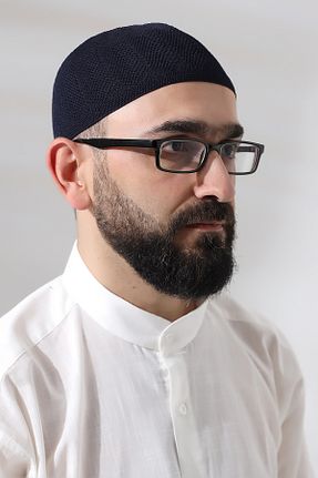 کلاه پشمی سرمه ای مردانه پلی استر ihvanonline - کد 863421666
