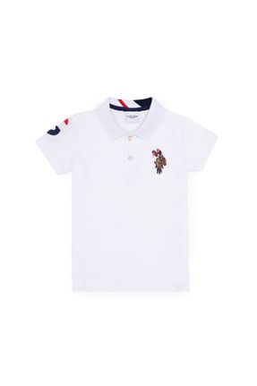 پولوشرت سفید بچه گانه پارچه U.S. Polo Assn. - کد 835053140