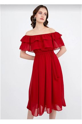 لباس قرمز زنانه بافتنی ADASTYLE - کد 100313043