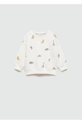 سوئیشرت سفید بچه گانه ساده MANGO Baby - کد 858283170