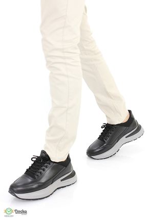 کفش کژوال مشکی مردانه چرم خالص MARCOMEN - کد 863468489