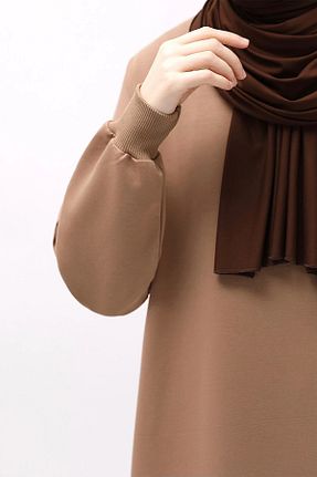 سوئیشرت حجاب بژ زنانه پنبه پلی استر Genel Markalar - کد 860721664