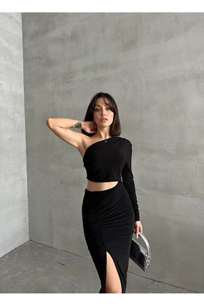 لباس مشکی زنانه بافتنی ELBEY - کد 863475497
