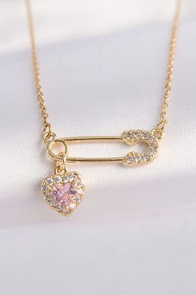 گردنبند جواهر رنگی زنانه استیل ضد زنگ PARILTIATÖLYESİ - کد 863482107